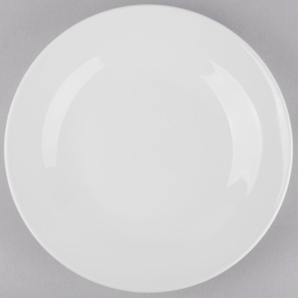 Libbey Porcelana 13 oz. Bright White Shallow Porcelain Bowl - Sample