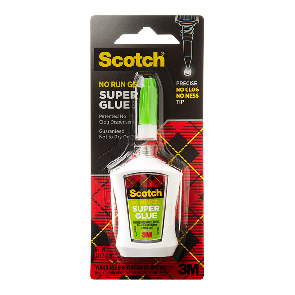 3M Scotch™ 0.14 oz. No Run Gel Super Glue with Precision Applicator 7100035277