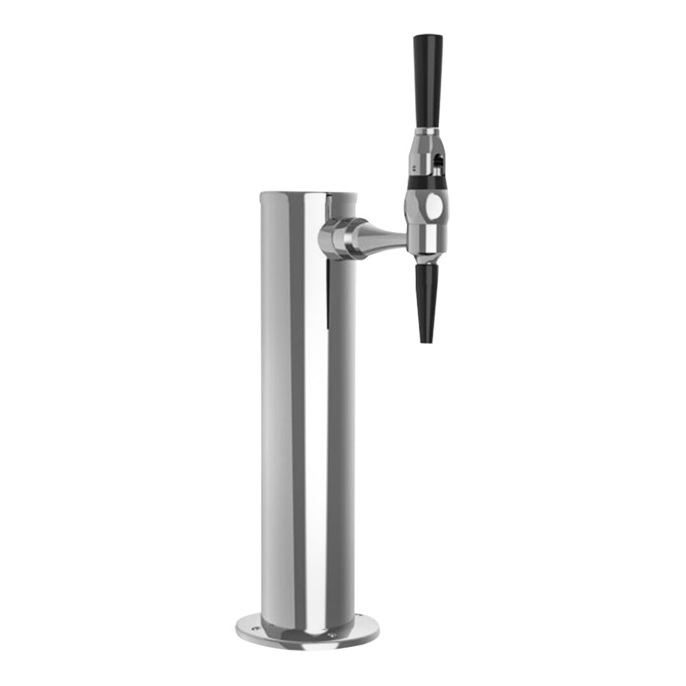 Micro Matic D4743T-C Polished 304 Stainless Steel Air Cooled 1-Tap Cold Brew Coffee Tower - 3" Column