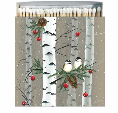Paperproducts Design Square-boxed Matches, Birch & Birds (27243)