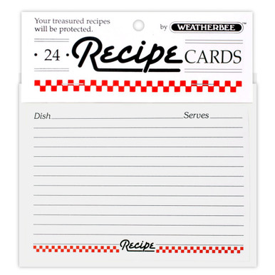 HIC Weatherbee Recipe Cards, 4 x 6" - Set of 24 (066)