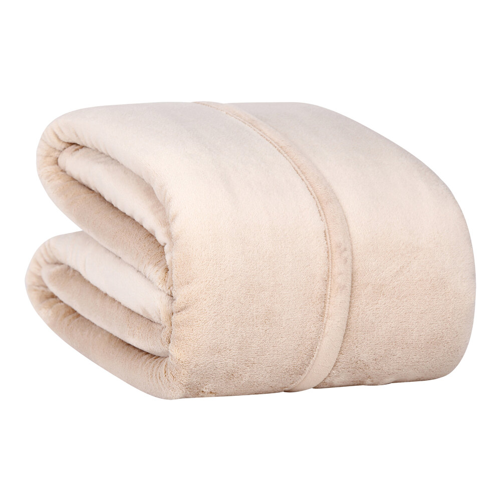 Berkshire Hospitality Serasoft+ 90" x 96" Full / Queen Size Linen 100% Polyester Blanket - 4/Case