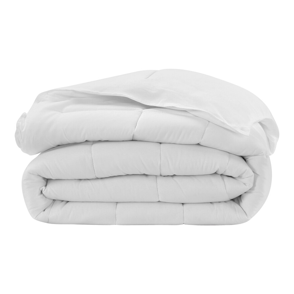 Berkshire Hospitality EcoLuxe 104" x 94" King XL Size True White 100% Polyester Duvet Insert - 2/Case