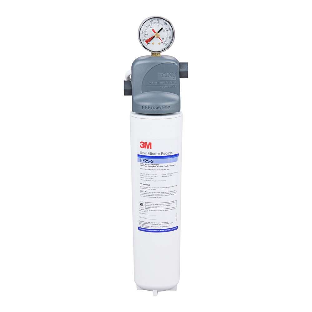 3M Water Filtration Products ICE125-S Single Cartridge Ice Machine Water Filtration System - 1.0 Micron Rating and 1.5 GPM