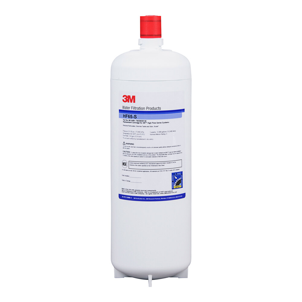 3M Water Filtration Products HF65-S Replacement Cartridge for ICE165-S Water Filtration System - 3 Micron and 3.34 GPM