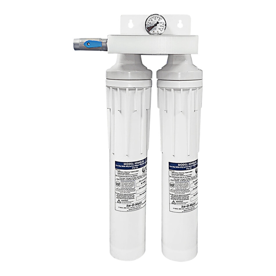 Ice-O-Matic IFQ2XL Dual Cartridge Ice Machine Water Filtration System - 0.5 Micron and 4.5 GPM