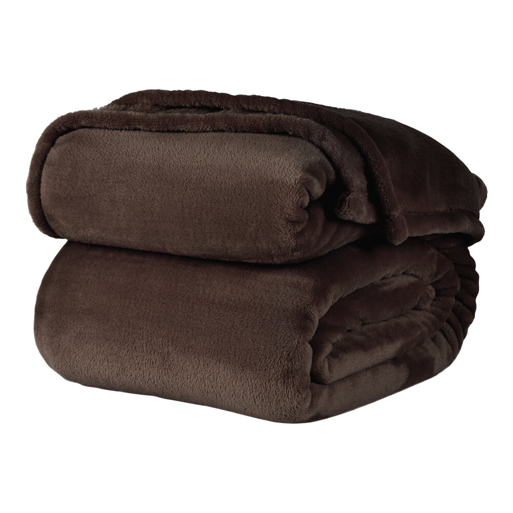 Berkshire Hospitality VelvetLoft 90" x 90" Full / Queen Size Colt 100% Polyester Blanket - 4/Case