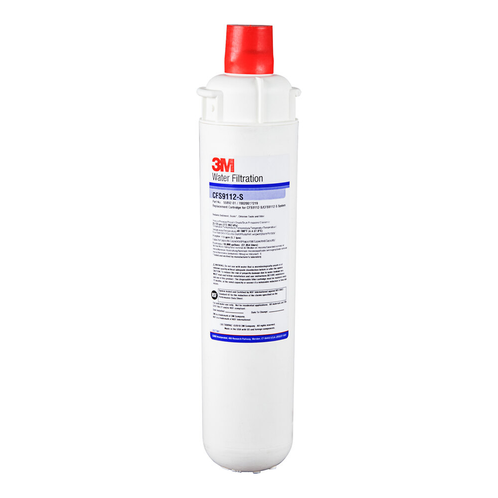 3M Water Filtration Products 5631604 14 3/8" Retrofit Sediment, Chlorine Taste and Odor Reduction Cartridge with Scale Inhibition - 1 Micron and 1.5 GPM