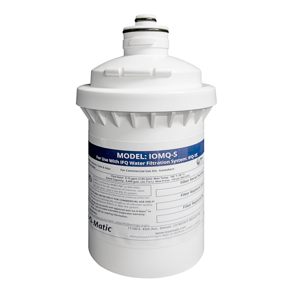 Ice-O-Matic IOMQ-S Single Ice Machine Water Filter Cartridge for IFQ1-S Water Filter System - 0.5 Micron