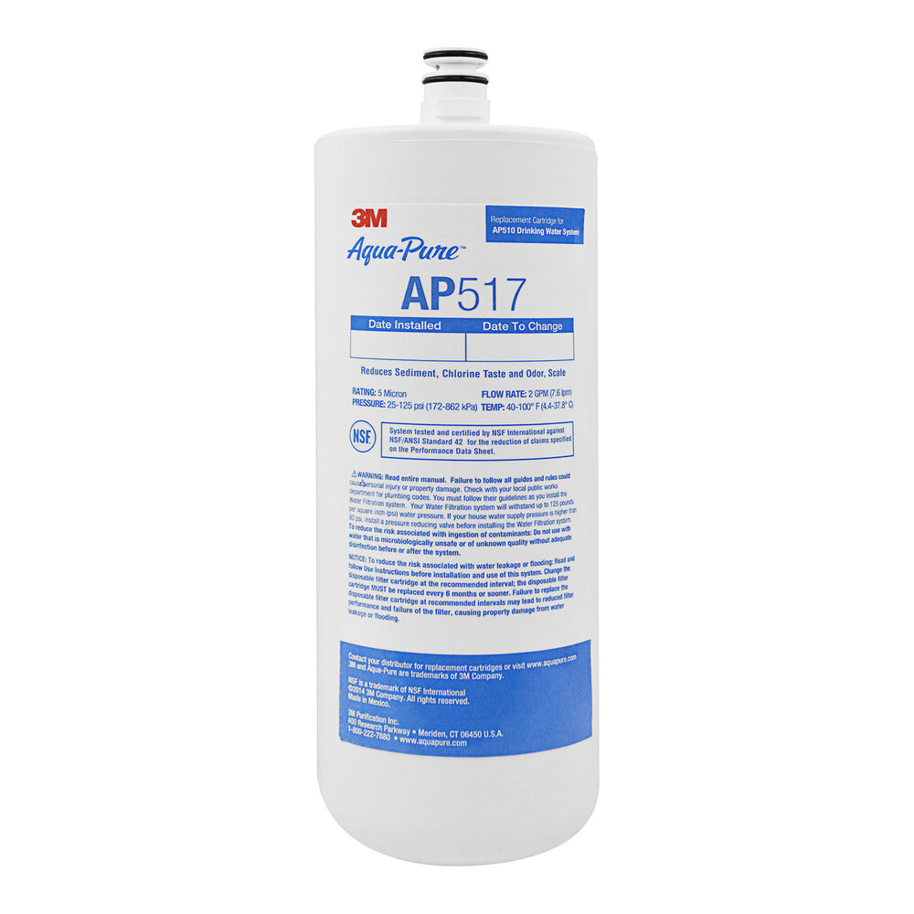 3M Water Filtration Products AP51711 Aqua-Pure Replacement Cartridge for AP510 Full Flow Drinking Water System - 5 Micron Rating and 1.75 GPM