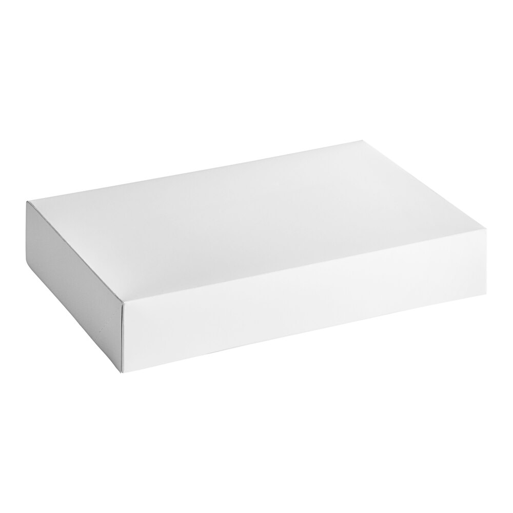 Baker's Lane 12" x 8" x 2 1/4" White Customizable Auto-Popup Donut / Bakery Box - 200/Case