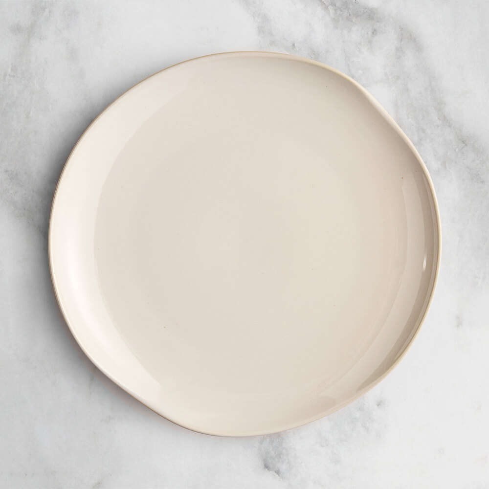 Acopa Highlands 11 5/8" Round Birch White Coupe China Plate - Sample