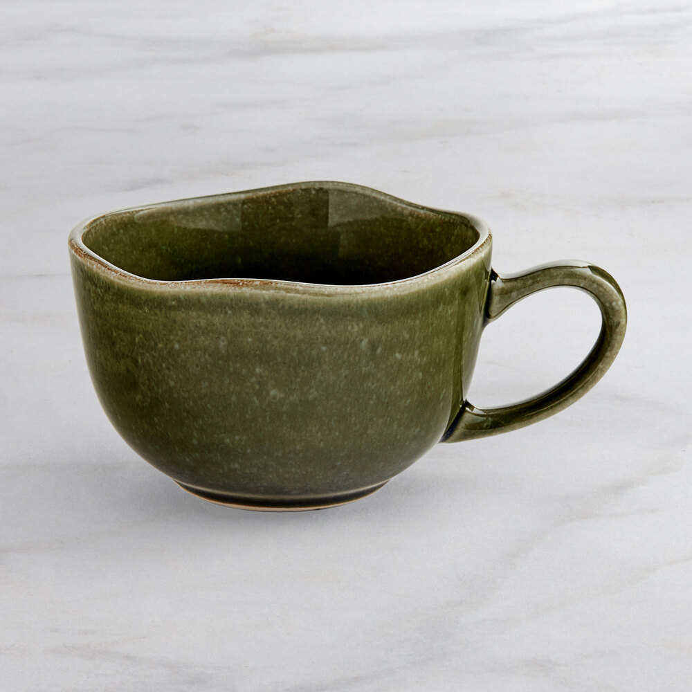 Acopa Highlands 8 oz. Juniper Green China Cup - Sample
