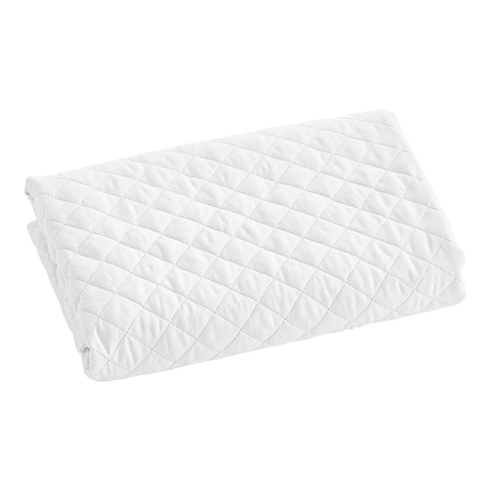 Berkshire Hospitality Radiance 24" x 41" King Size True White 100% Polyester Diamond Quilt Pillow Sham - 12/Case