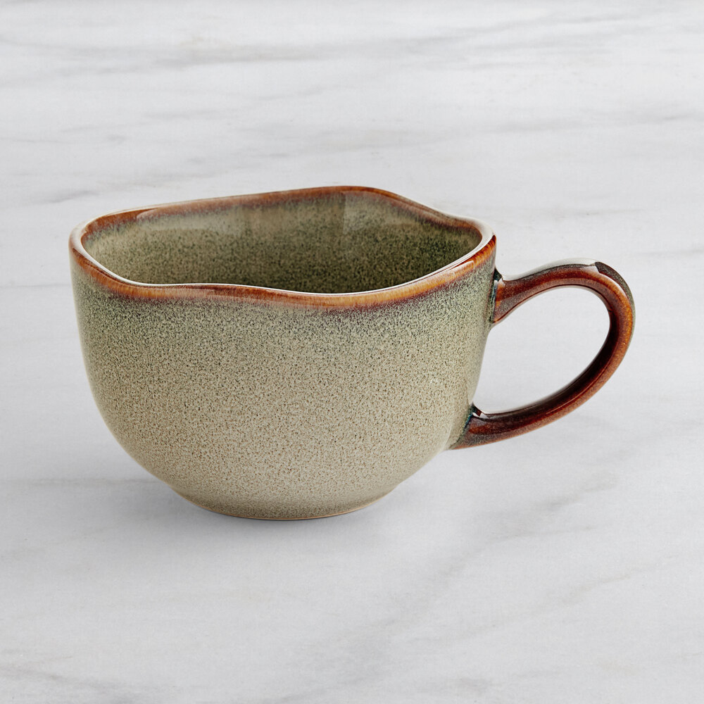 Acopa Highlands 8 oz. Heather Gray China Cup - Sample