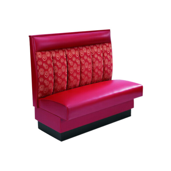 American Tables & Seating 46" Long Single 6 Channel Back Upholstered Booth - 48" High