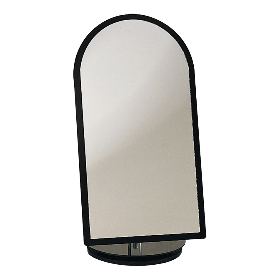 7" x 11 1/2" Black Acrylic Countertop Mirror