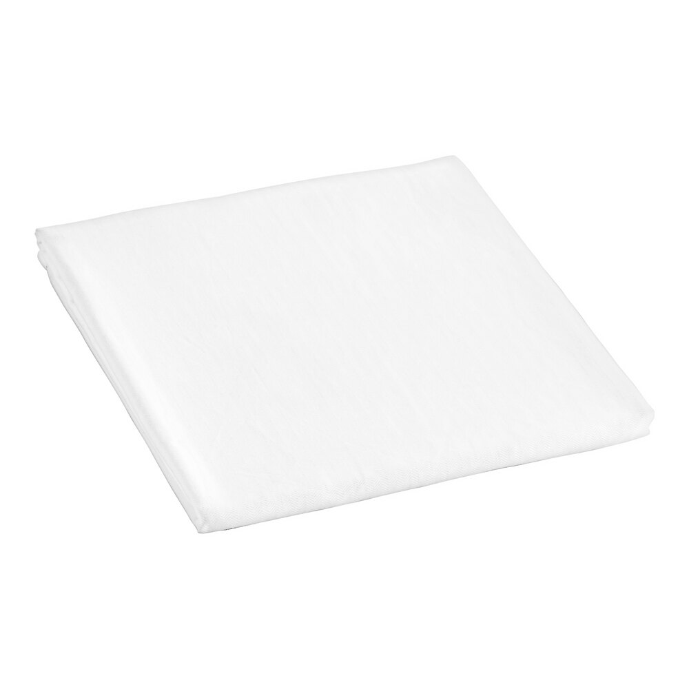 Berkshire Hospitality ecofiber 114" x 103" King Size White Cotton / Polyester Herringbone Taylor Top Sheet - 6/Case