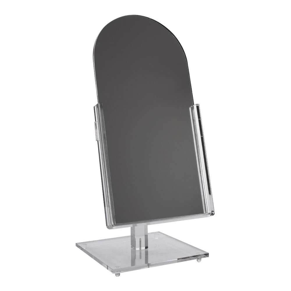 6 1/2" x 12" Adjustable Clear Acrylic Countertop Mirror