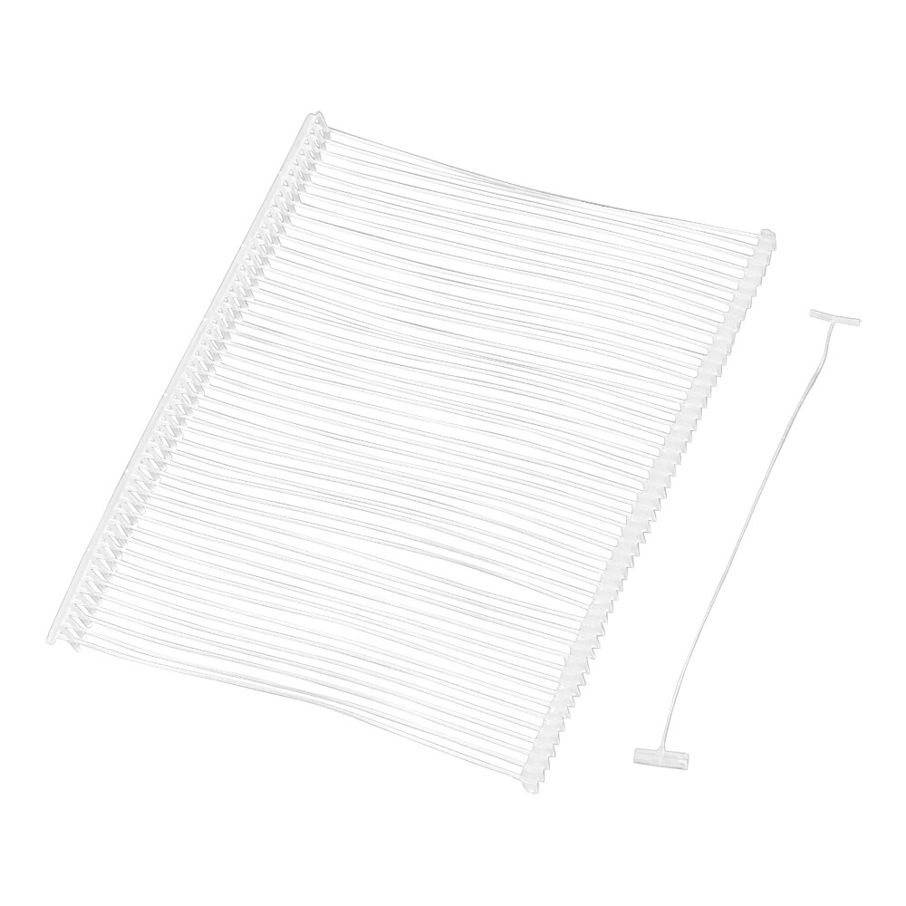 3" Clear Plastic Price Tag Fasteners for Fine Fabrics - 5,000/Case