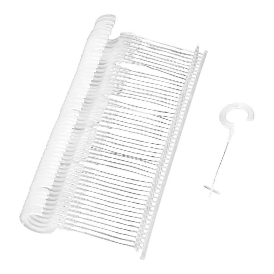 2" Clear Plastic Standard Price Tag Fasteners with Hooks - 5,000/Case
