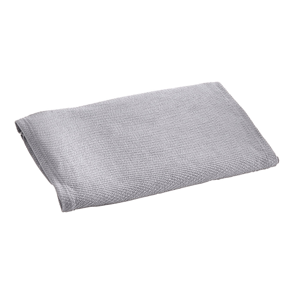 Berkshire Hospitality knit2fit 59" x 79" x 9" Full / Queen Size Smoke Polyester / Spandex Diamond Box Spring Cover - 12/Case
