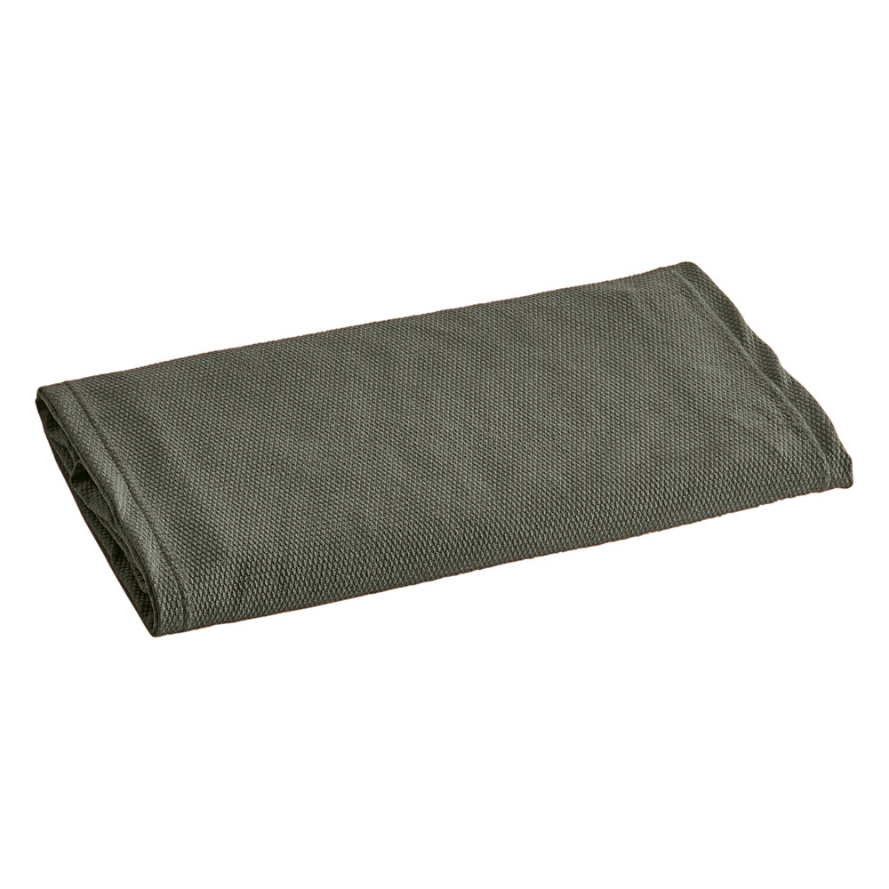 Berkshire Hospitality knit2fit 75" x 79" x 9" King Size Moss Polyester / Spandex Helix Box Spring Cover - 12/Case