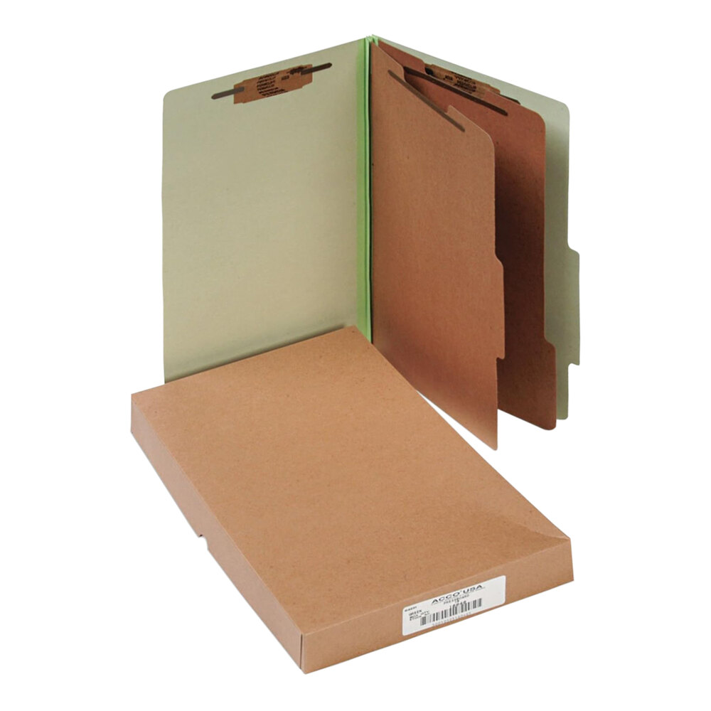 Acco 16046 Legal Size Classification Folder - 10/Box