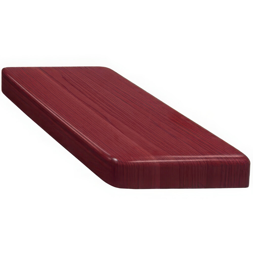 American Tables & Seating ATR3045-M Resin Super Gloss 30" x 45" Rectangle Table Top - Mahogany