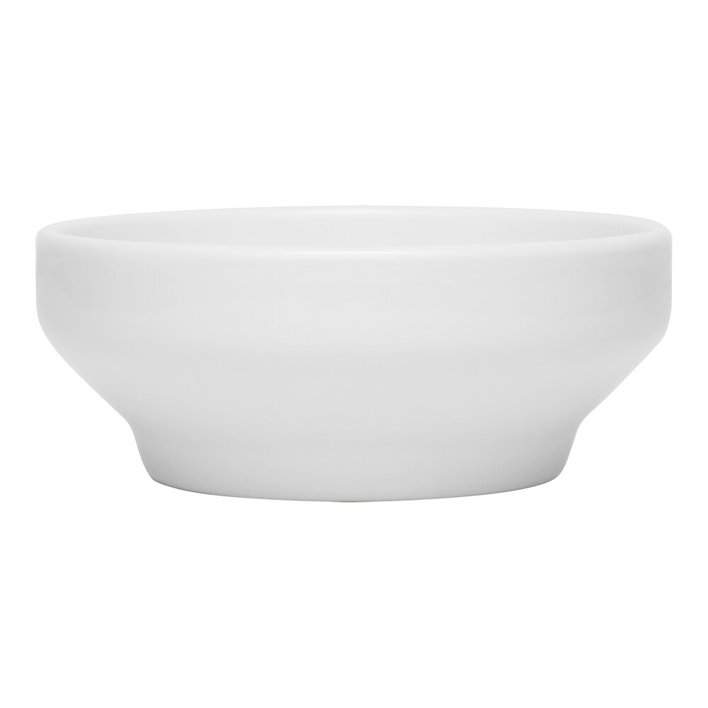 Libbey Ares 9 oz. White Porcelain Grapefruit Bowl - Sample