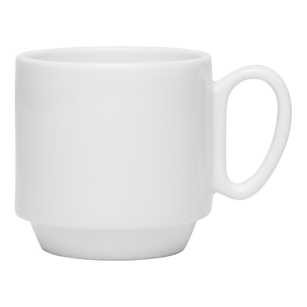 Libbey Ares 8 oz. White Porcelain Mug - Sample