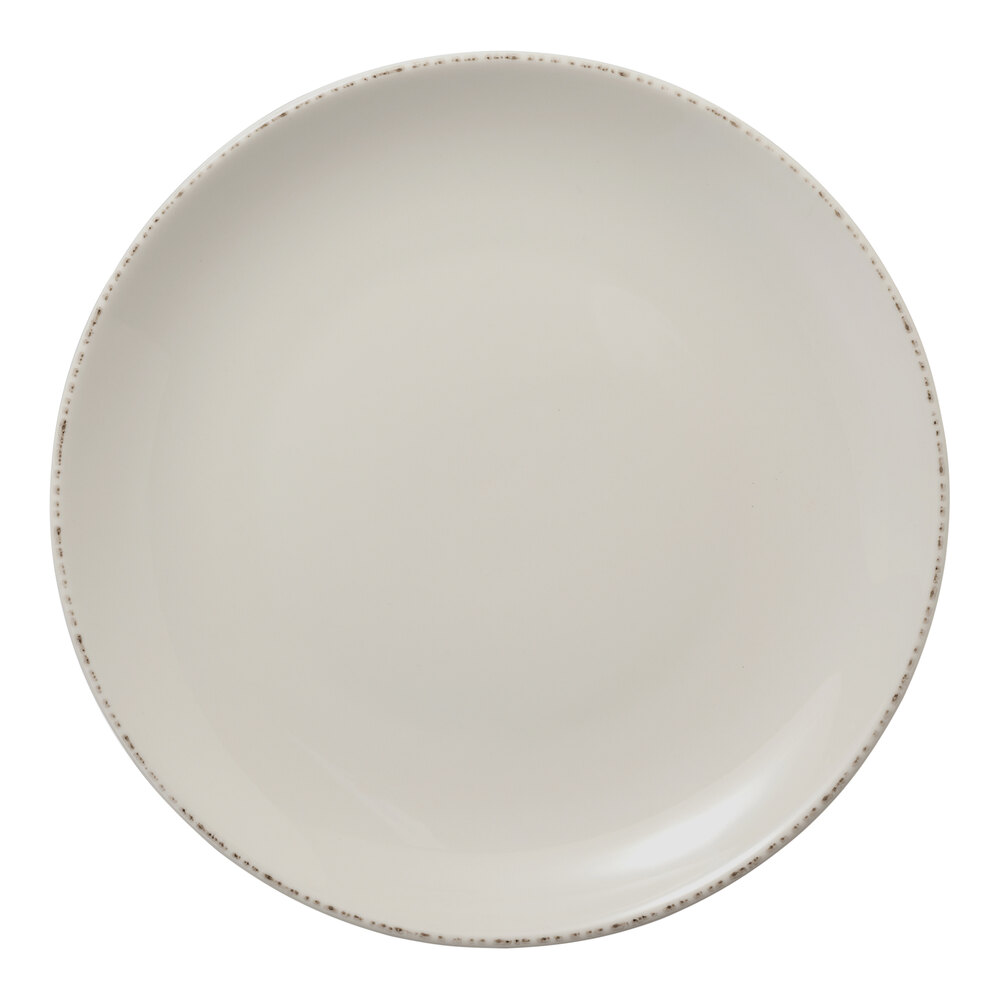 Libbey Farmhouse Coupe 9" Cream Porcelain Plate - Sample