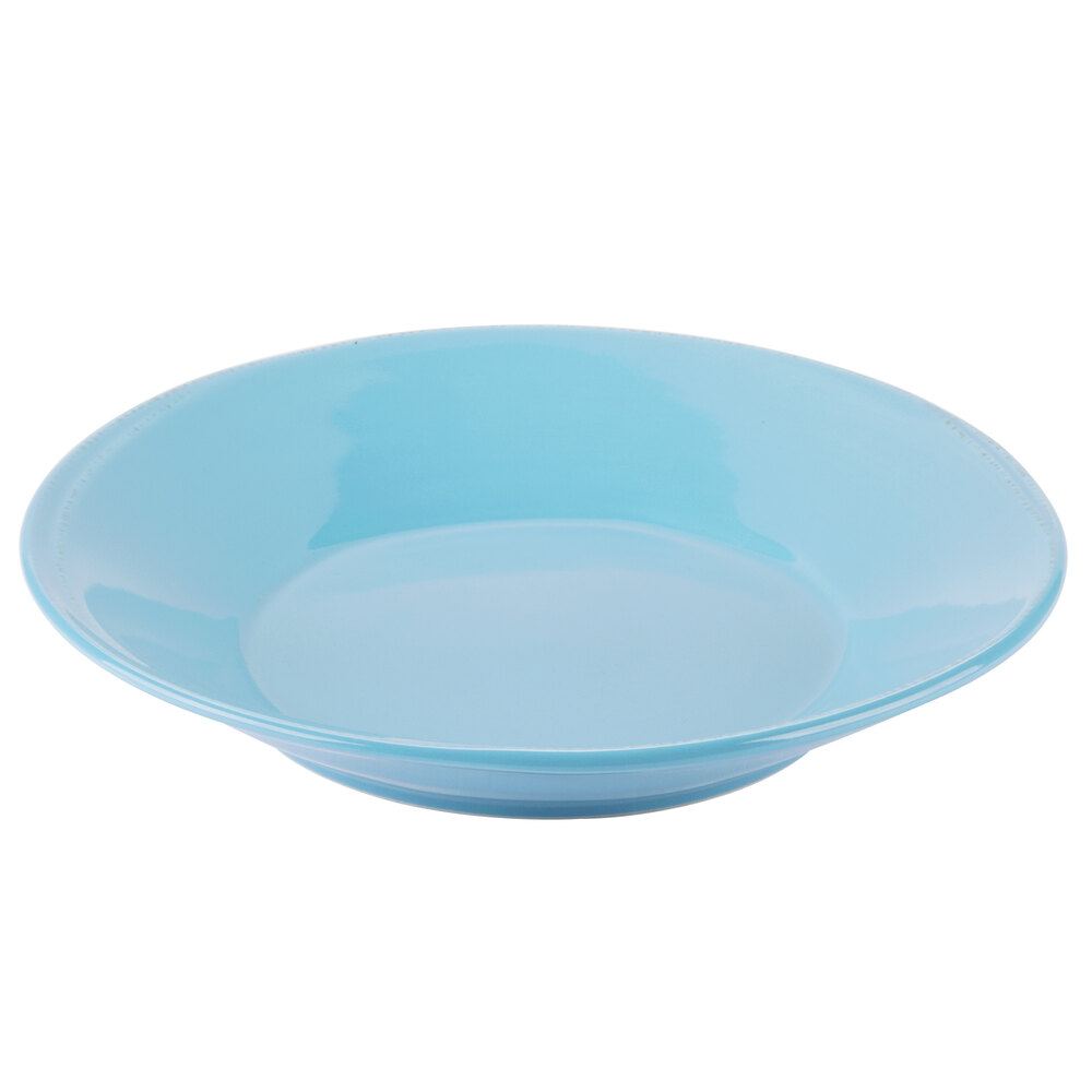 Libbey Farmhouse 27 oz. Round Blue Hen Porcelain Soup and Salad Bowl - Sample