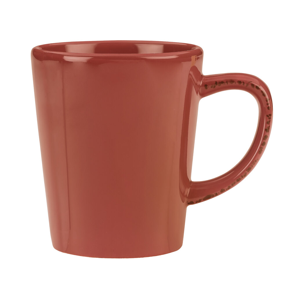 Libbey Farmhouse 12 oz. Barn Red Porcelain Mug - Sample