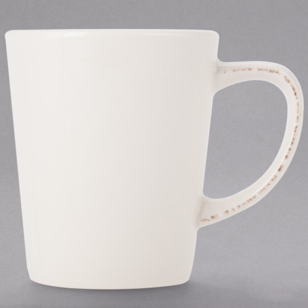 Libbey Farmhouse 12 oz. Cream Porcelain Mug - Sample