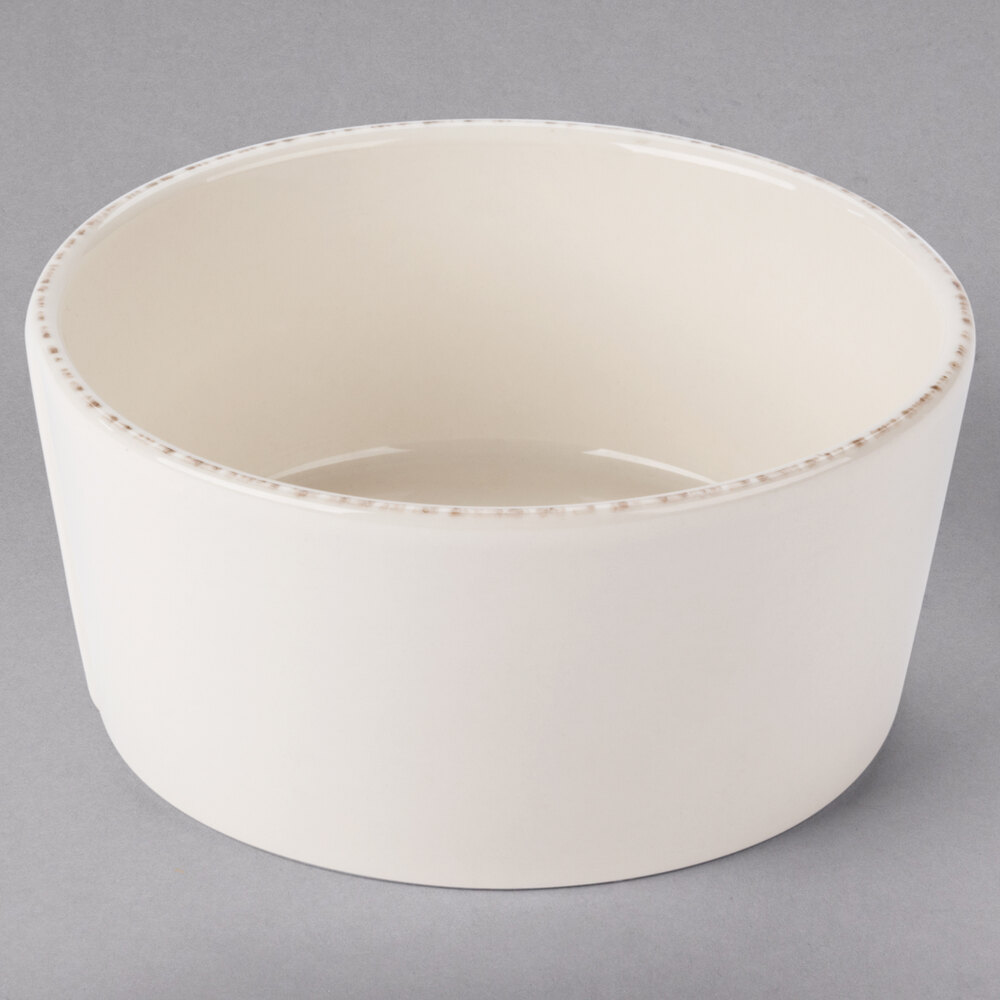 Libbey Farmhouse 15 oz. Round Cream Porcelain Oatmeal Bowl - Sample