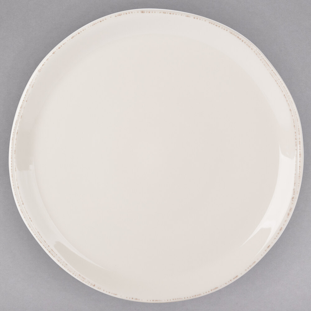 Libbey Farmhouse 13 1/2" Round Cream Porcelain Platter / Pizza Plate - Sample