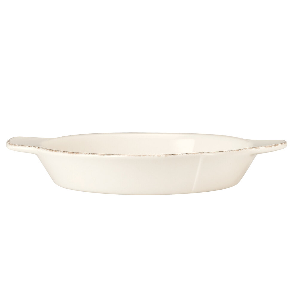 Libbey Farmhouse 13 oz. Round Cream Porcelain Skillet - Sample
