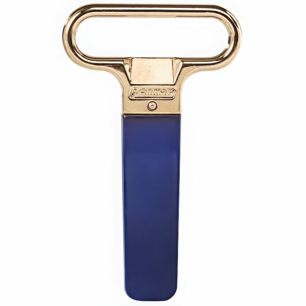 Franmara Ahh Super! Brass-Plated Two-Prong Customizable Cork Extractor with Dark Blue Sheath 2126-05