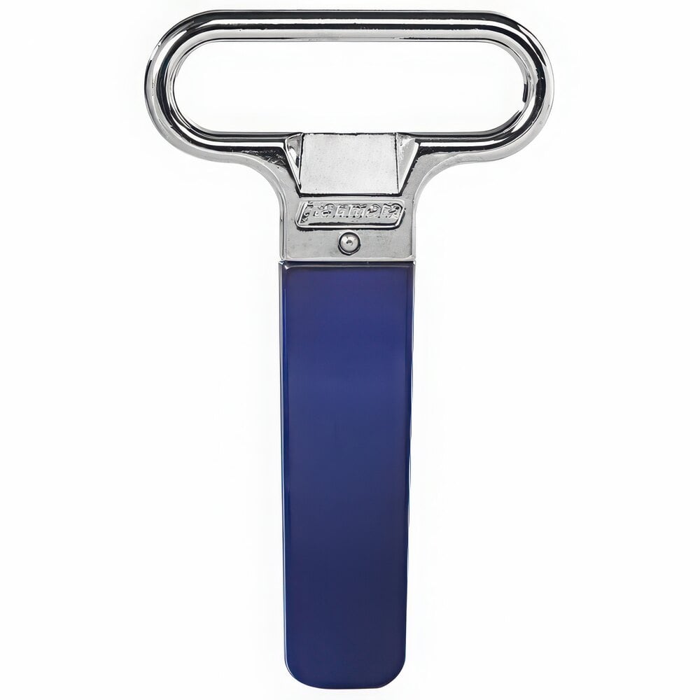 Franmara Ahh Super! Chrome-Plated Two-Prong Customizable Cork Extractor with Dark Blue Sheath 2125-05