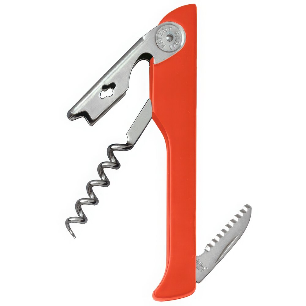 Franmara 2030-20 Hugger Waiter's Customizable Corkscrew with Red ABS Plastic Handle