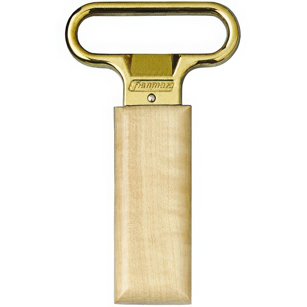 Franmara Ahh Super! Brass-Plated Two-Prong Customizable Cork Extractor with Birch Sheath 2128B