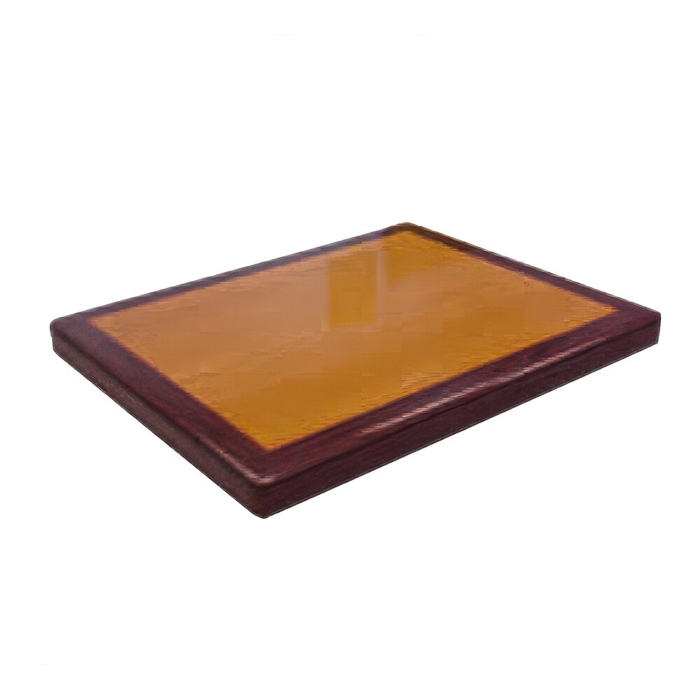 American Tables & Seating ATR3045 Resin Super Gloss 30" x 45" Rectangle Two Tone Table Top - Cherry and Mahogany