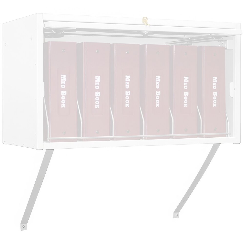 Omnimed Light Gray Wall Mounting Brackets for Cubbie File Racks 266015-LG - 2/Pack