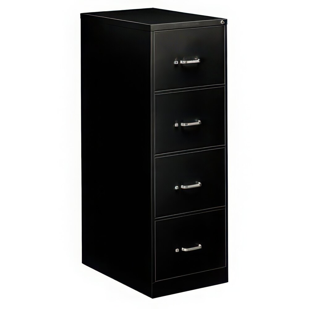 Alera ALEHVF1952BL Black Four-Drawer Vertical Legal File Cabinet - 18 1/4" x 26 1/2" x 52"