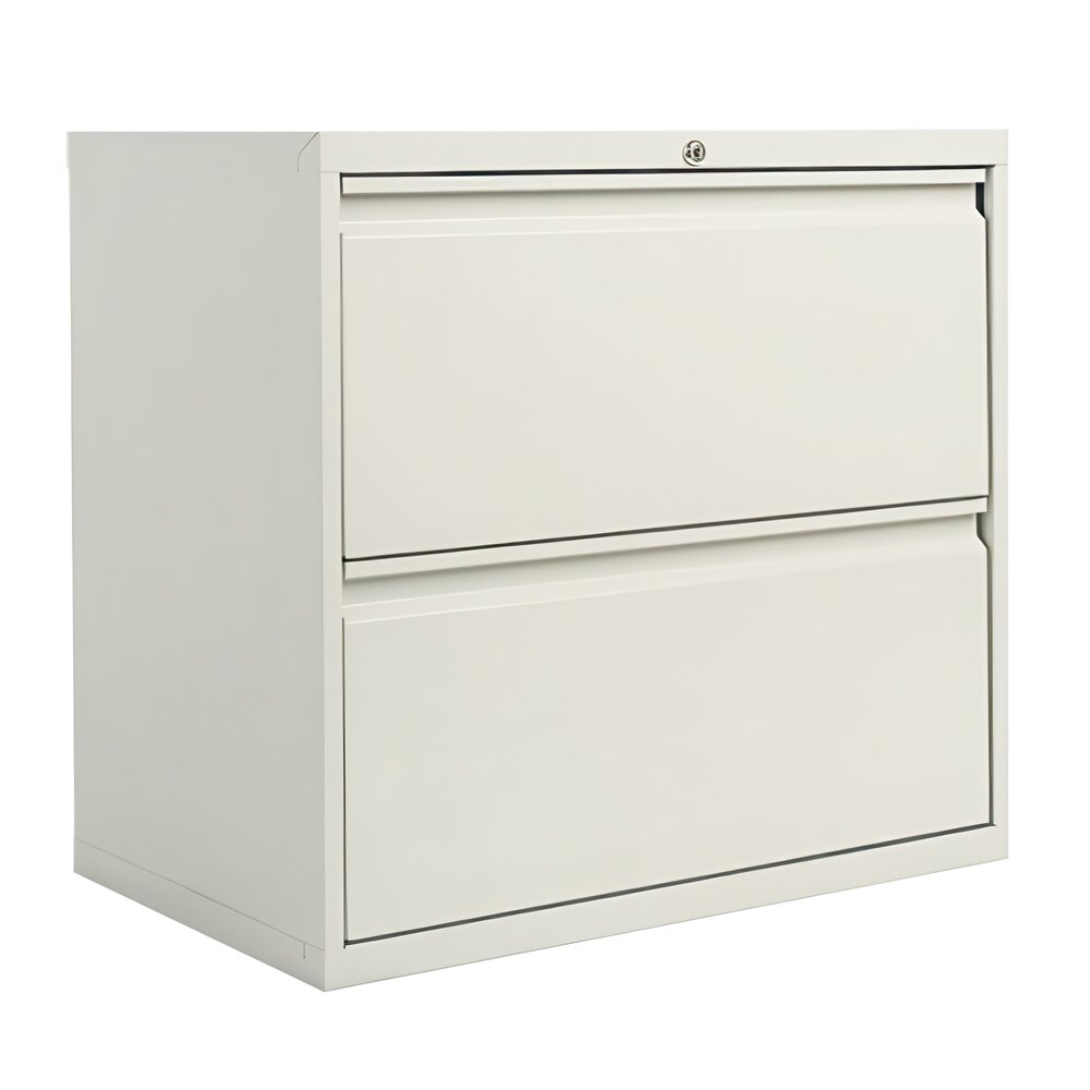 Alera ALELF3029LG Light Gray Two-Drawer Metal Lateral File Cabinet - 30" x 19 1/4" x 28 3/8"