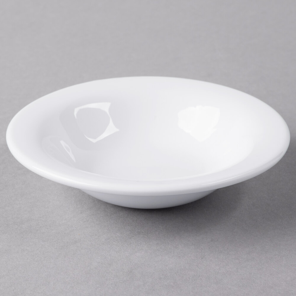 Libbey Slenda 4 oz. Royal Rideau White Round Porcelain Fruit Bowl - Sample