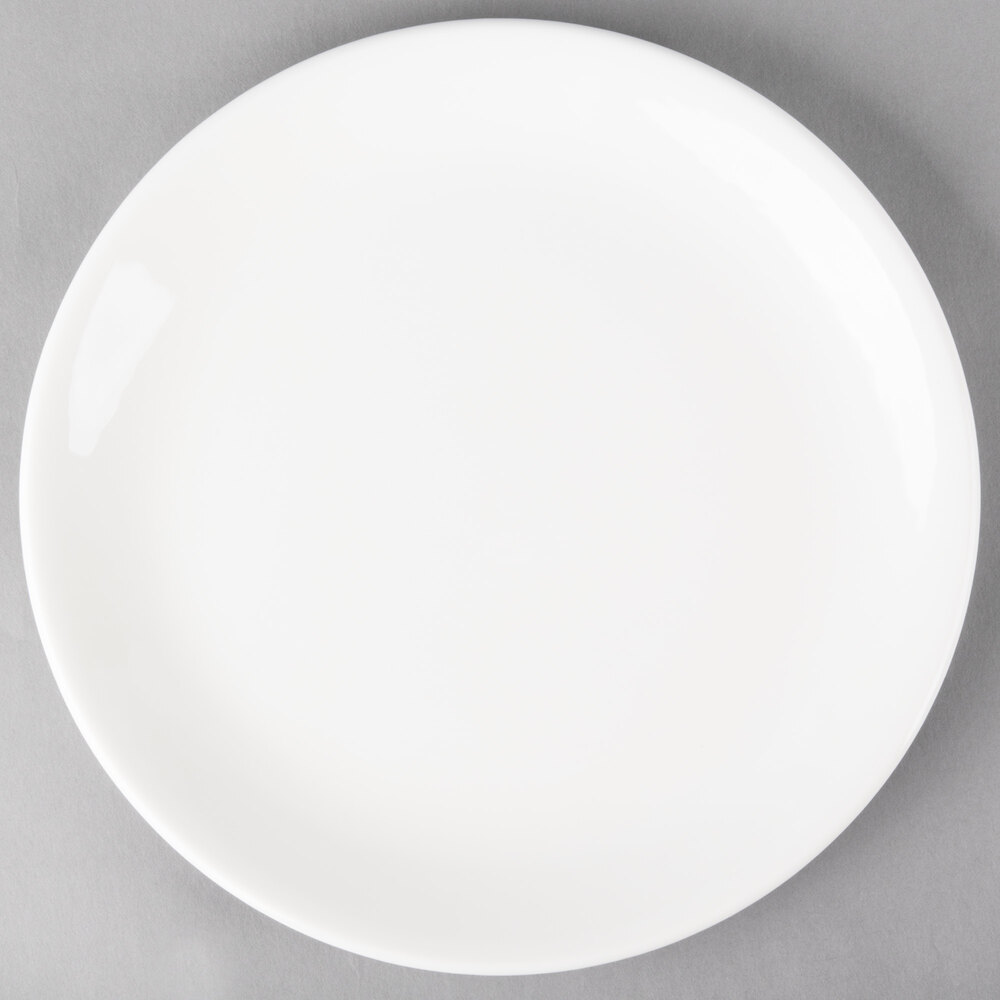 Libbey Slenda 9 1/8" Round Royal Rideau White Porcelain Coupe Plate - Sample