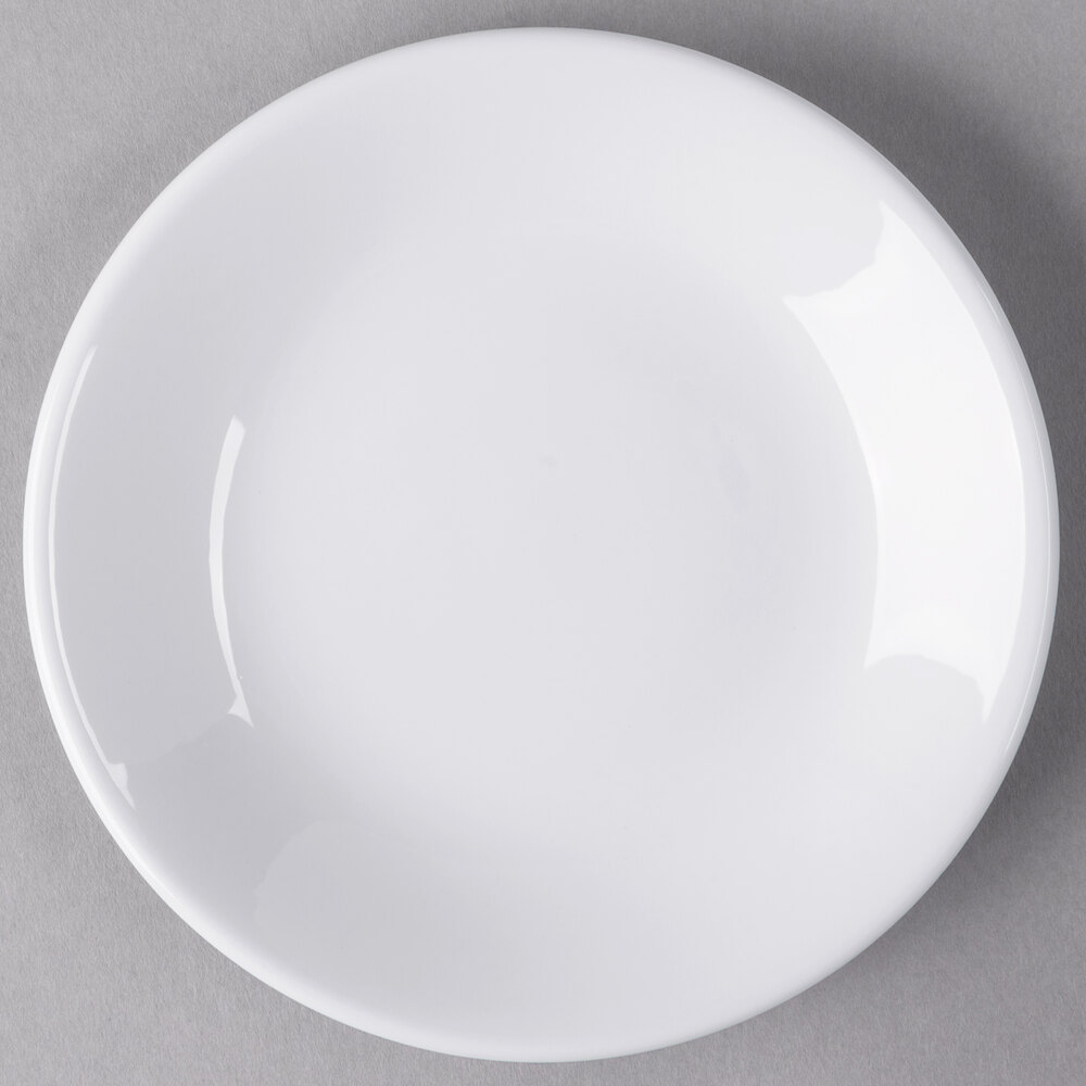 Libbey Slenda 6 1/4" Round Royal Rideau White Porcelain Coupe Plate - Sample