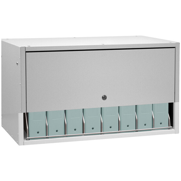 Omnimed Cubbie File Rack 8-Binder Light Gray Storage Rack 266008-LG